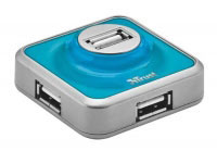 Trust 4 Port USB 2.0 Micro Hub - Blue (16127)